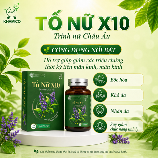 Thực phẩm bảo vệ sức khỏe Tố Nữ X10 Trinh nữ Châu Âu