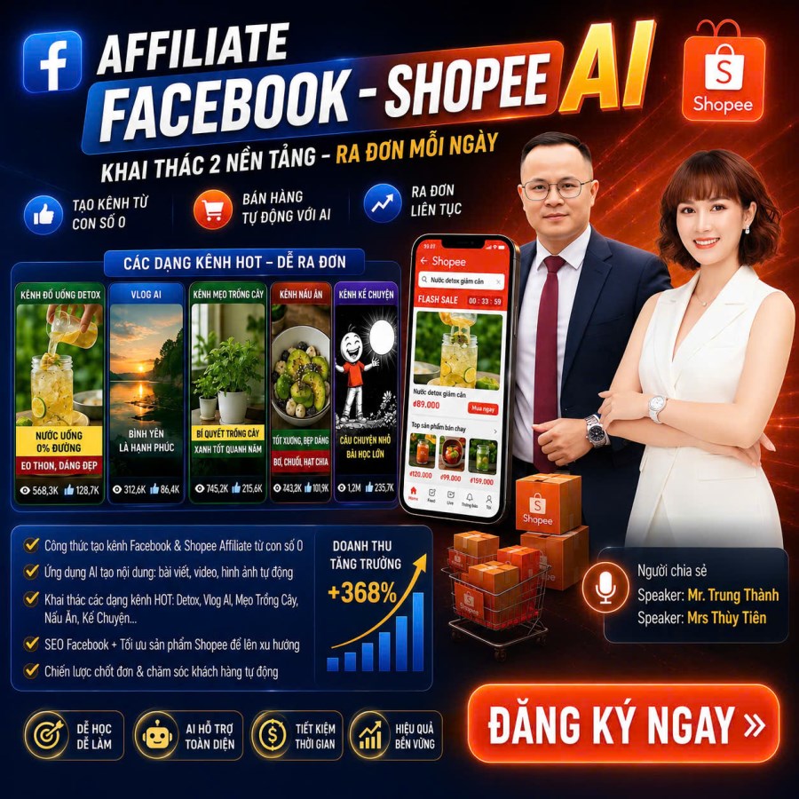 TƯ VẤN AFFILATE FACEBOOK SHOPEE AI